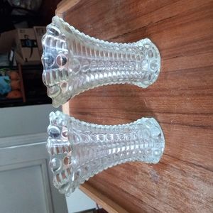 Antique depression glass miniture vases